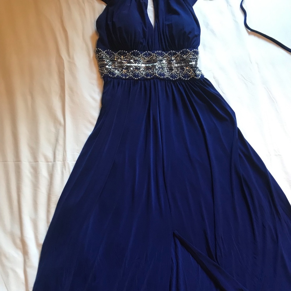 Royal blue long dress